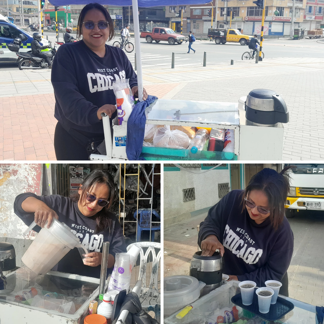Leidy y su carrito tintero recorriendo Bogotá