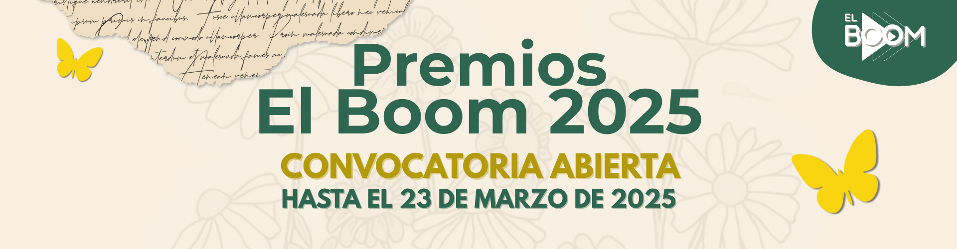 Convocatoria Premios El Boom 2025